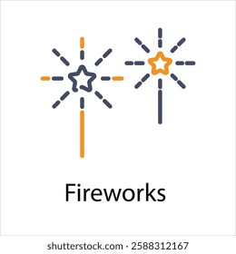 Fireworks vector icon stock illustration
