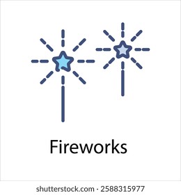 Fireworks vector icon stock illustration