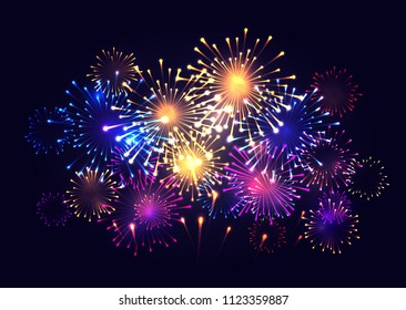 Fireworks vector illustration