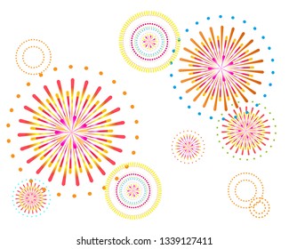 Fireworks vector illustration.