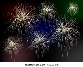 Fireworks vector illustration
