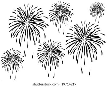 Fireworks vector illustration