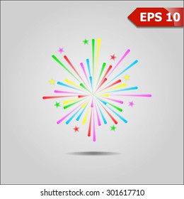 Fireworks vector illustration