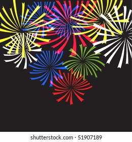 Fireworks. Vector illustration