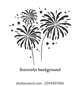 Fireworks vector illustration. Background design with fireworks. Celebration background template with fireworks.