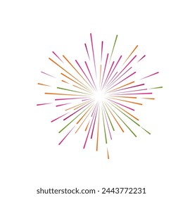 Fireworks vector illustration design template