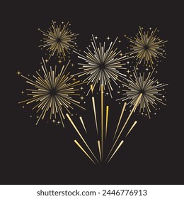 Fireworks vector illustration design template