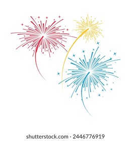 Fireworks vector illustration design template