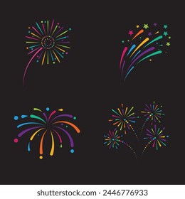 Fireworks Vektorillustration Design Vorlage