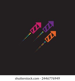 Fireworks vector illustration design template