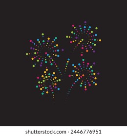 Fireworks vector illustration design template