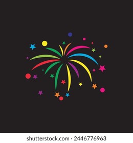 Fireworks Vektorillustration Design Vorlage