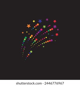 Fireworks vector illustration design template