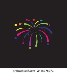 Fireworks Vektorillustration Design Vorlage