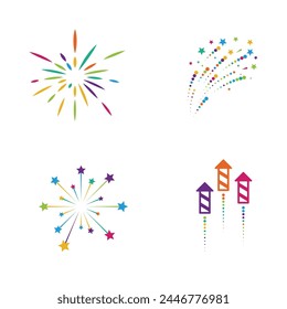 Fireworks vector illustration design template