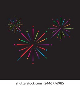 Fireworks vector illustration design template