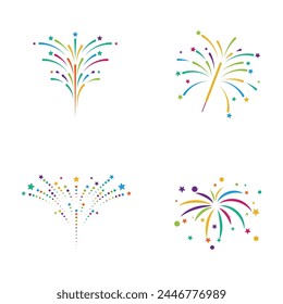 Fireworks vector illustration design template