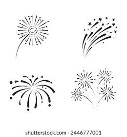 Fireworks vector illustration design template