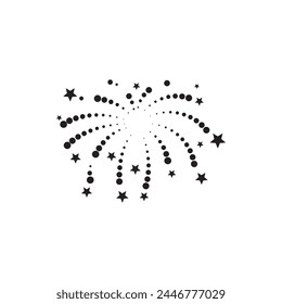 Fireworks vector illustration design template