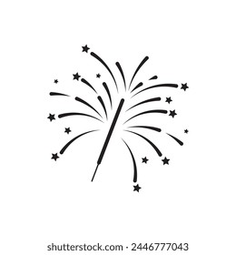 Fireworks vector illustration design template