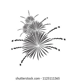 Fireworks vector illustration. Fireworks icon. Vector.