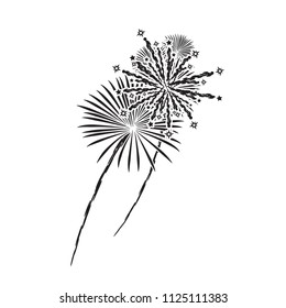 Fireworks vector illustration. Fireworks icon. Vector.