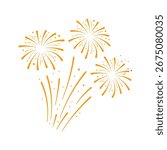 fireworks vector illustration isolated on white background
