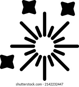 fireworks vector illustration isolated on a transparent background. glyph vector icons for concept or web graphics.