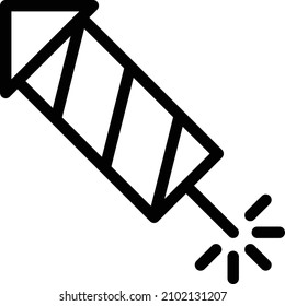 ilustración de fireworks Vector sobre un fondo transparente. Símbolos de calidad premium. Icono vectorial de trazo para el concepto y diseño gráfico.