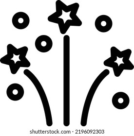 ilustración de fireworks Vector sobre un fondo transparente. Símbolos de calidad superior. Iconos vectoriales de línea delgada para el diseño de conceptos y gráficos. 
