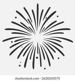 Fireworks vector illustration perfect for New Year Eve, festival event, party decorations, wedding receptions, holiday poster, background design, celebration art