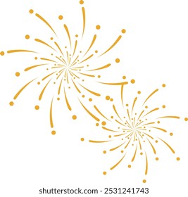 fundo do elemento de ano novo do vetor de fogos de artifício