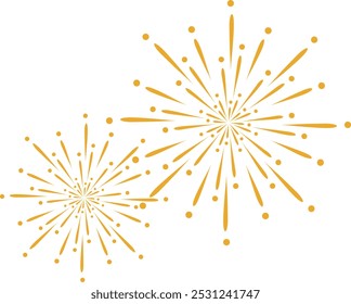 fundo do elemento de ano novo do vetor de fogos de artifício