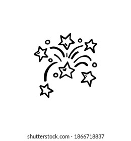 vector de fuegos artificiales sobre un fondo blanco