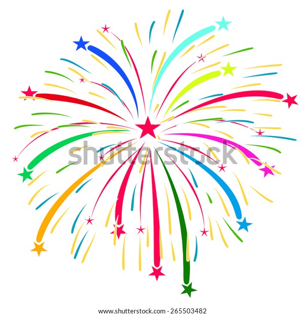 Fireworks Vector On White Background Stock Vector (Royalty Free ...