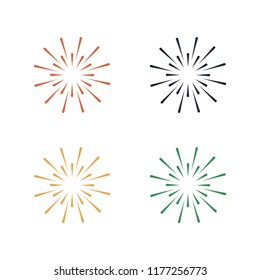Fireworks Vector Template Design Illustration