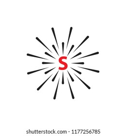 Fireworks Vector Template Design Illustration