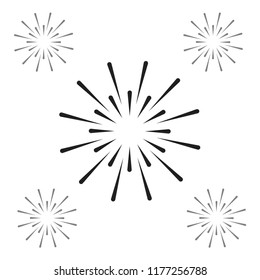 Fireworks Vector Template Design Illustration