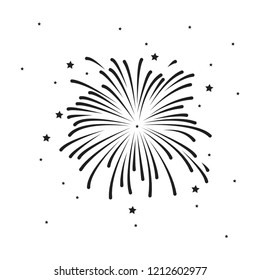 Fireworks Vector Template Design Illustration