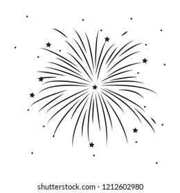 Fireworks Vector Template Design Illustration