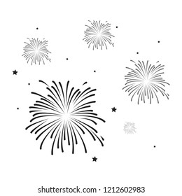 Fireworks Vector Template Design Illustration