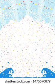 fireworks and the wave with inbound cloud