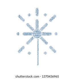 fireworks word cloud. tag cloud about fireworks