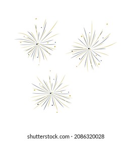 fireworks.isolated on a white background. for a festive decor. vector illustration.10 eps