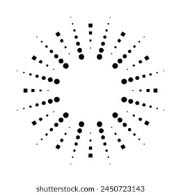 Fireworks.Vintage sunburst. Bursting sun rays.  Logotype or lettering design element. Radial sunset beams. Vector illustration.