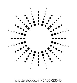 Fireworks.Vintage sunburst. Bursting sun rays.  Logotype or lettering design element. Radial sunset beams. Vector illustration.
