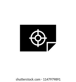 Firing Range Target, Aim. Flat Vector Icon illustration. Simple black symbol on white background. Firing Range Target, Aim sign design template for web and mobile UI element