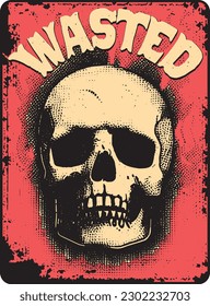 Firing Skull old west poster, retro, poster, inferno, epic, masquerade, cowboy, west, gang mascot, silhouette