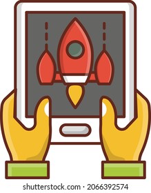 firing Vector illustration on a transparent background. Premium quality symbols.Vector line flat color icon for concept and graphic design.