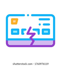 firm breakdown icon vector. firm breakdown sign. color symbol illustration